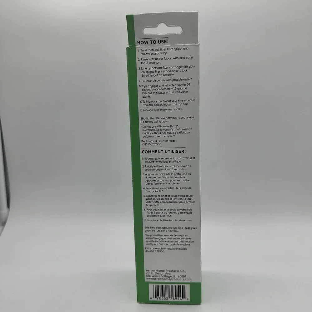 Arrow Cleara Water Filter Refill 4 Pack Replacement Filters BPA Free USA Made